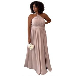 NWT Birdy Grey Kiko Maxi Gown w/ Pockets Blush Pink Formal Dress Womens size 2x